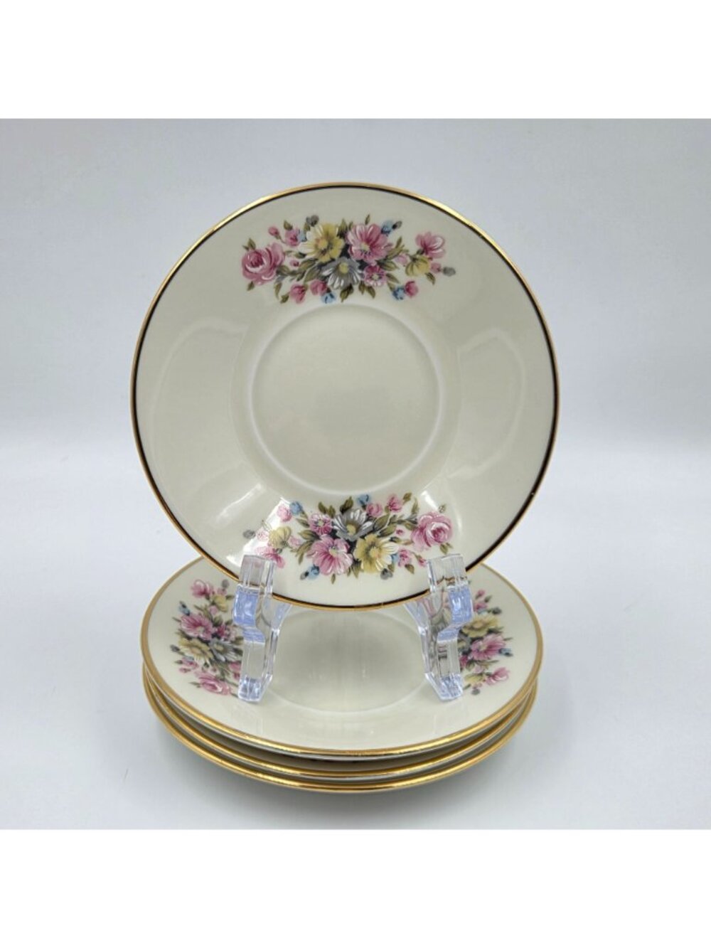 Kuba Porzellan Horst Kuba Set of 4 Espresso Demitasse Cup Saucer Gold Trim - Picture 4 of 13